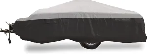 Camco ULTRAGuard 12-14-Ft Pop-Up Camper/RV Cover - Features Covered Air Vents & Cinching Straps - Crafted of Spunbond Polypropylene - Includes Storage Bag for RV Storage and Organization (45763)