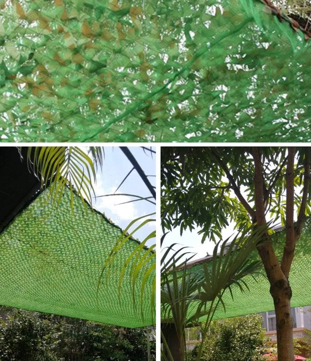 Camo Netting, Thickened Woodland Camouflage Netting UV Resistant Shade Awning Car Cover for Camping Military Hunting Shooting Sunscreen Nets