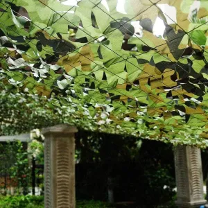 Camo Netting UV Resistant Army Mesh Nets Oxford Fabric Woodland Camouflage Netting for Sunshade Jungle Hunting Blind Shooting Camping Photography
