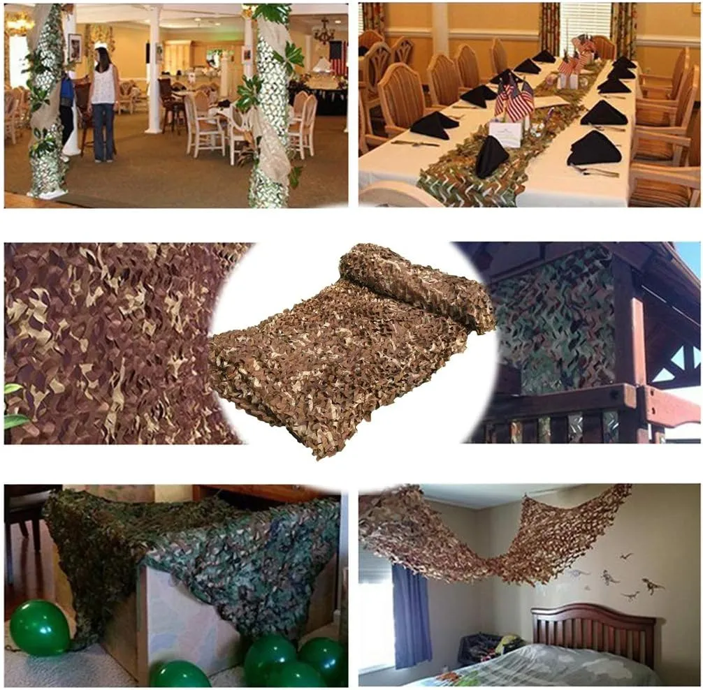Camouflage Net Hunting Military Army Mesh Nets Woodland Sunscreen Nets Jungle Camo Netting Blinds Camping Shooting Hide Theme Party Decorations