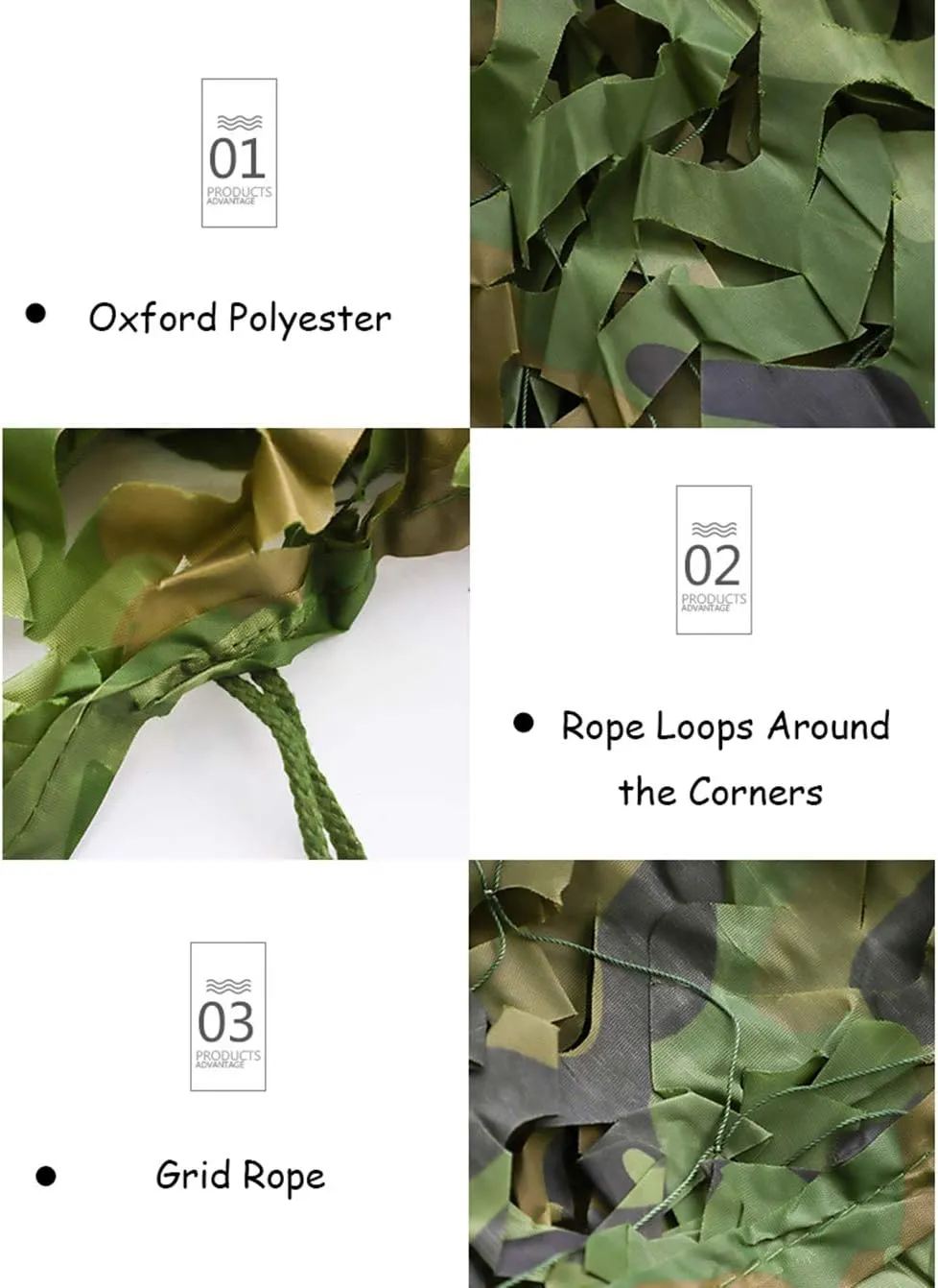 Camouflage Net Military Woodland Camo Netting UV Resistant Shade Hunting Blind Shooting Camping Outdoor Jungle Photography Sunscreen Netting Theme Party Decoration