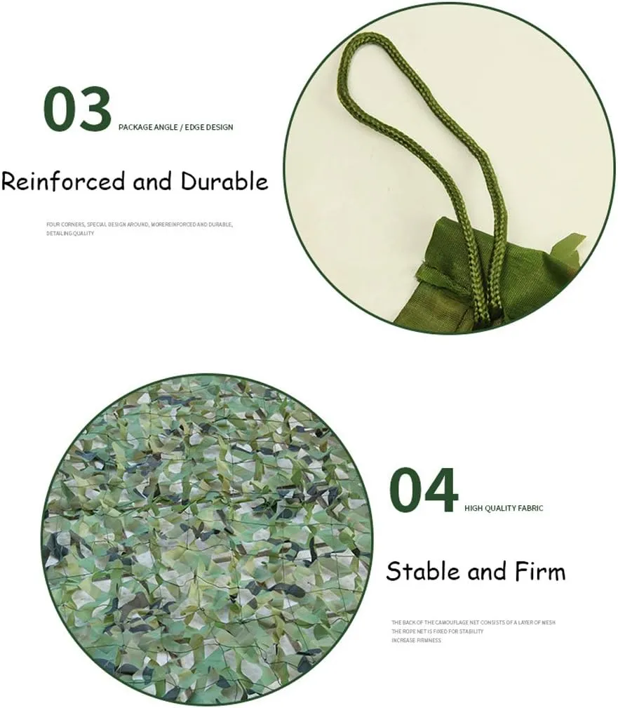 Camouflage Netting, Oxford UV Resistant Shade Camo Netting Blinds for Camping Woodland Military Hunting Shooting Blind Watching Hide Party Decorations