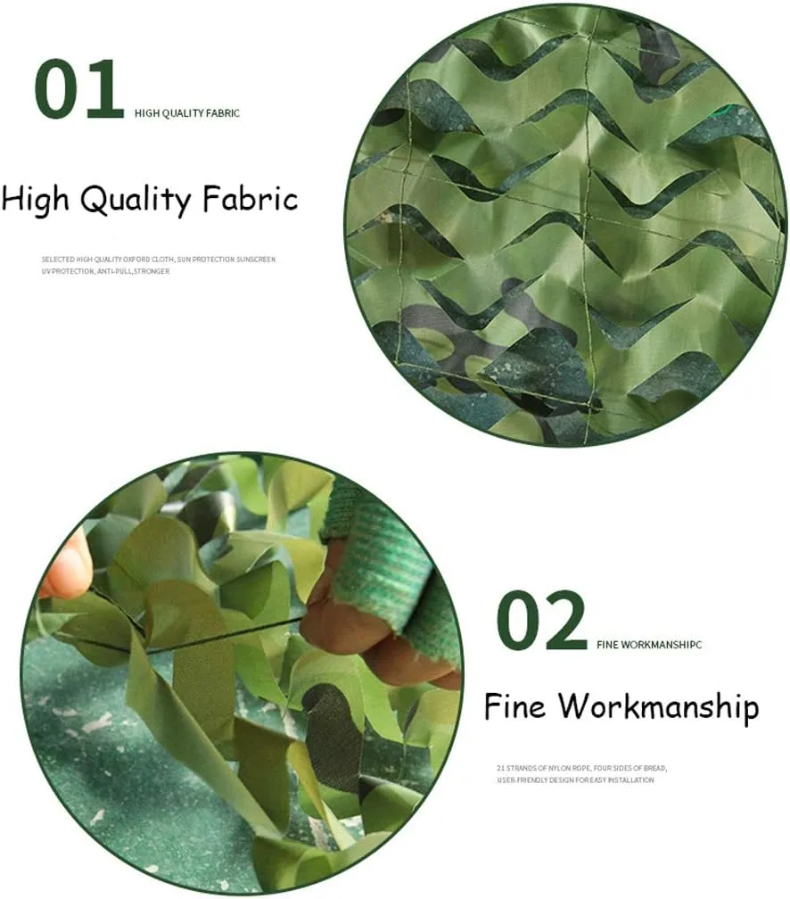 Camouflage Netting, Oxford UV Resistant Shade Camo Netting Blinds for Camping Woodland Military Hunting Shooting Blind Watching Hide Party Decorations