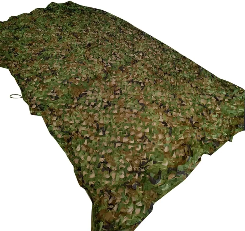 Camouflage Netting Woodland Army Mesh Nets UV Resistant Shade Camo Net for Camping Military Hunting Shooting Sunscreen Nets