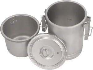 Camping Cooking Pot Stainless Steel Portable Outdoor Pot for Camping