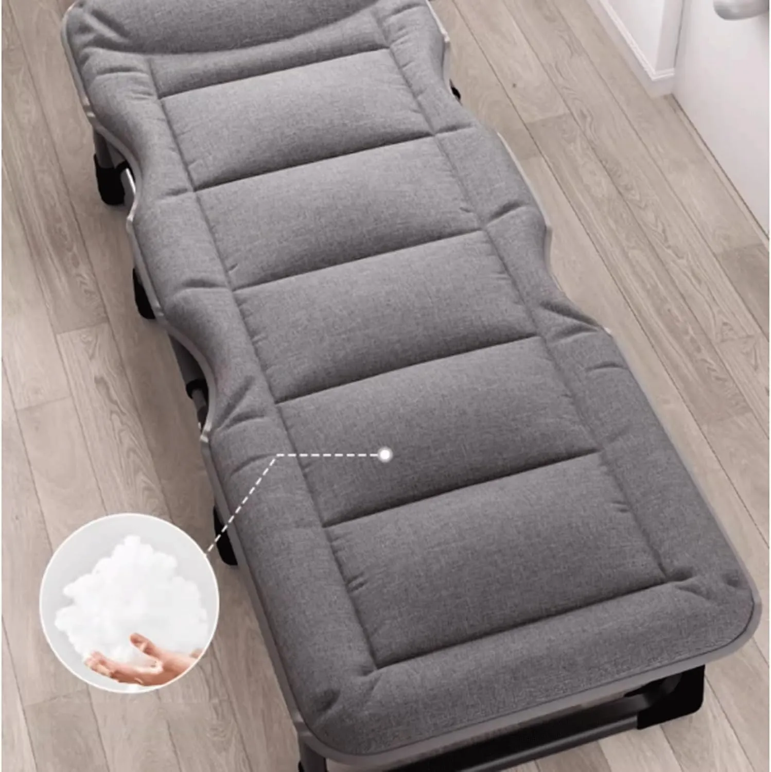 Camping cot Portable Camping Cot Space-Saving Folding Cot for Office Nap and Home Lounging with a Three-Dimensional Pillow Folding cot