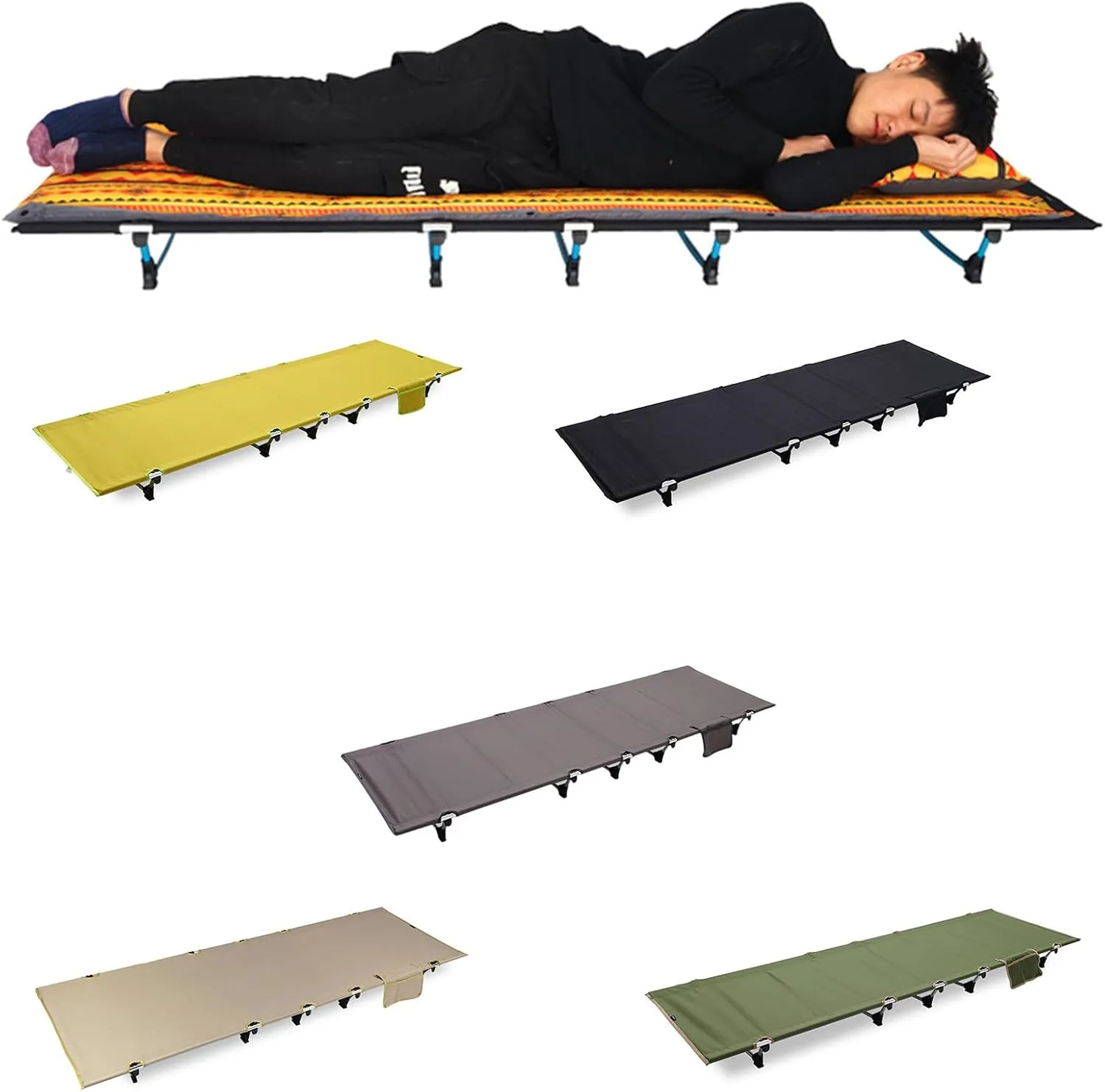 Camping Cot Portable Folding Bed Camping Fishing Hiking Bed Outdoor Beach Travel Tent Sleep Fishing Cot Enduring