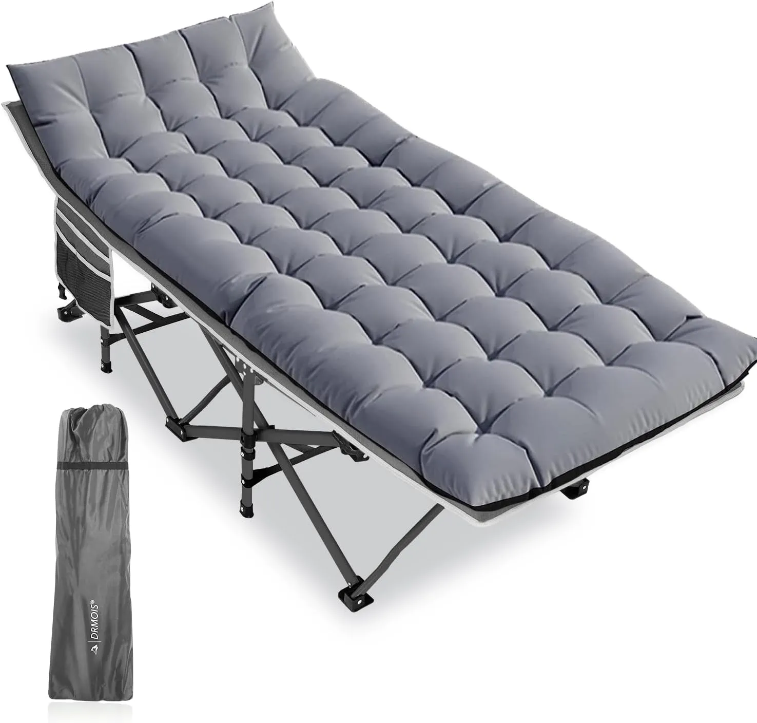 Camping cots, Oversized 32inch Width Portable Foldable Outdoor Bed for Adults Kids, Cot for Traveling Gear Supplier, Office Nap,Support 900 lbs-with Sleeping Pad Mattress