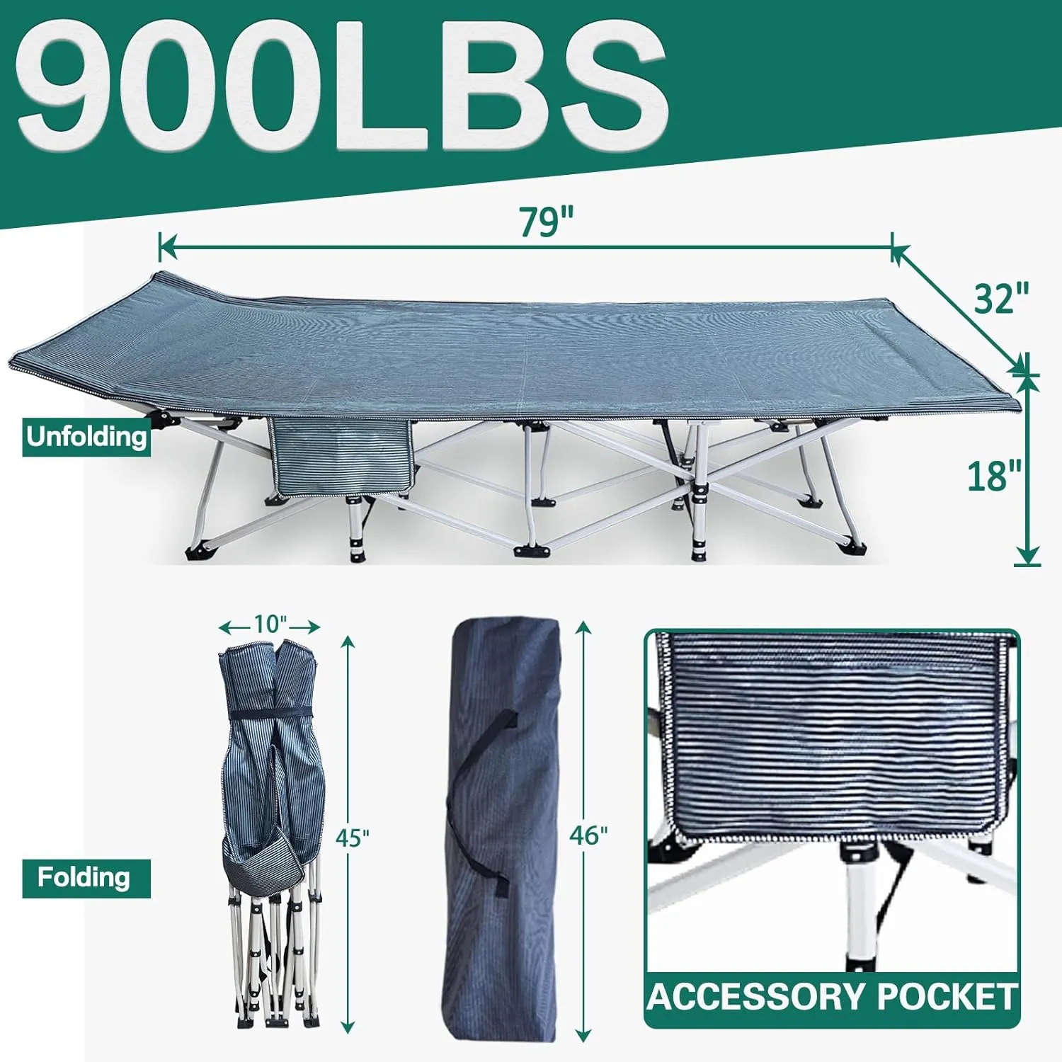 campintg cot with Mattress 3
