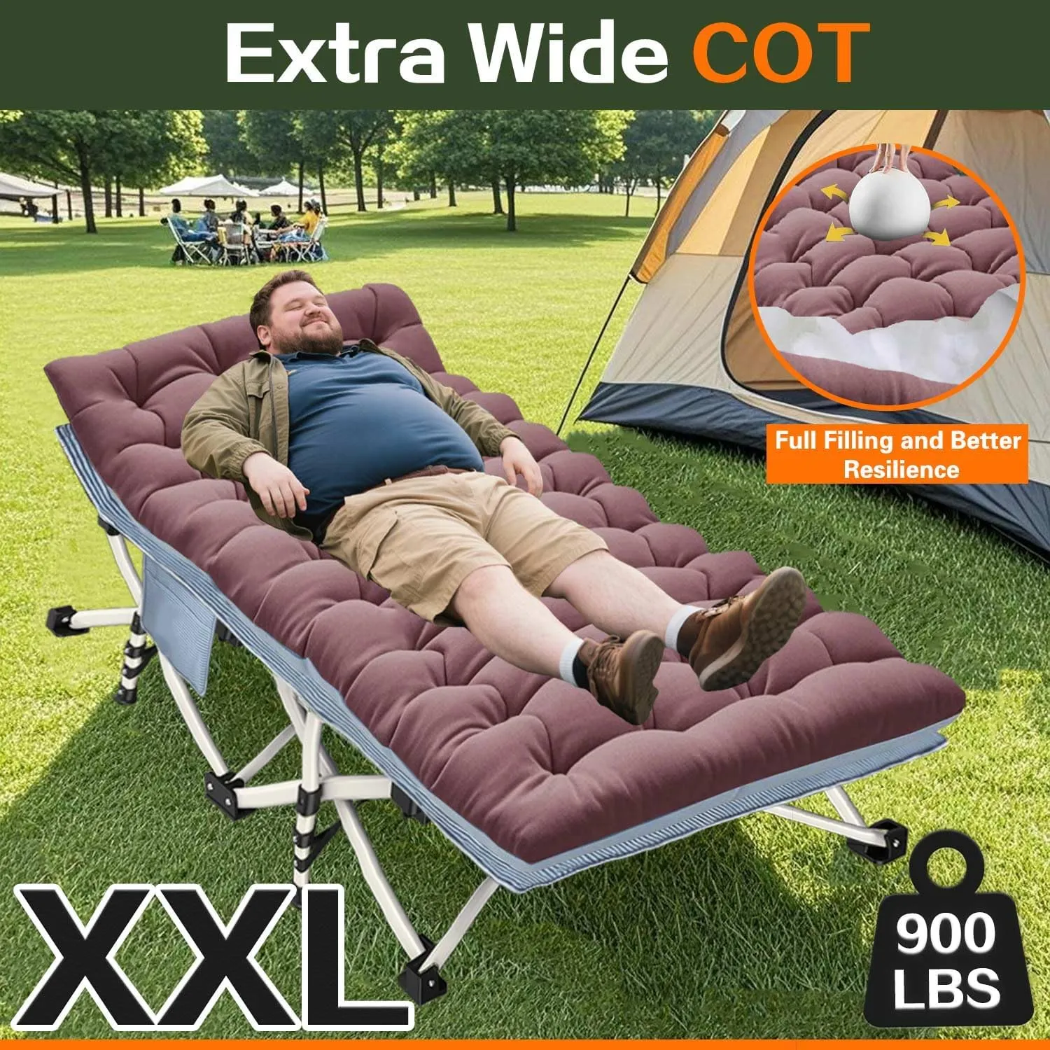 campintg cot with Mattress 3