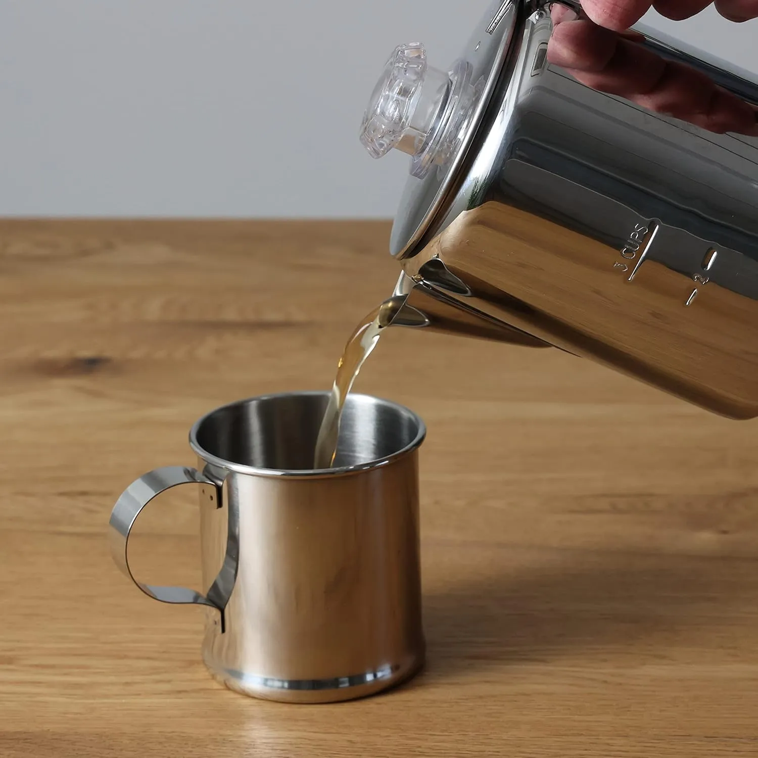 Captain Stag 18-8 Stainless Steel Percolator 3 Cup M-1225