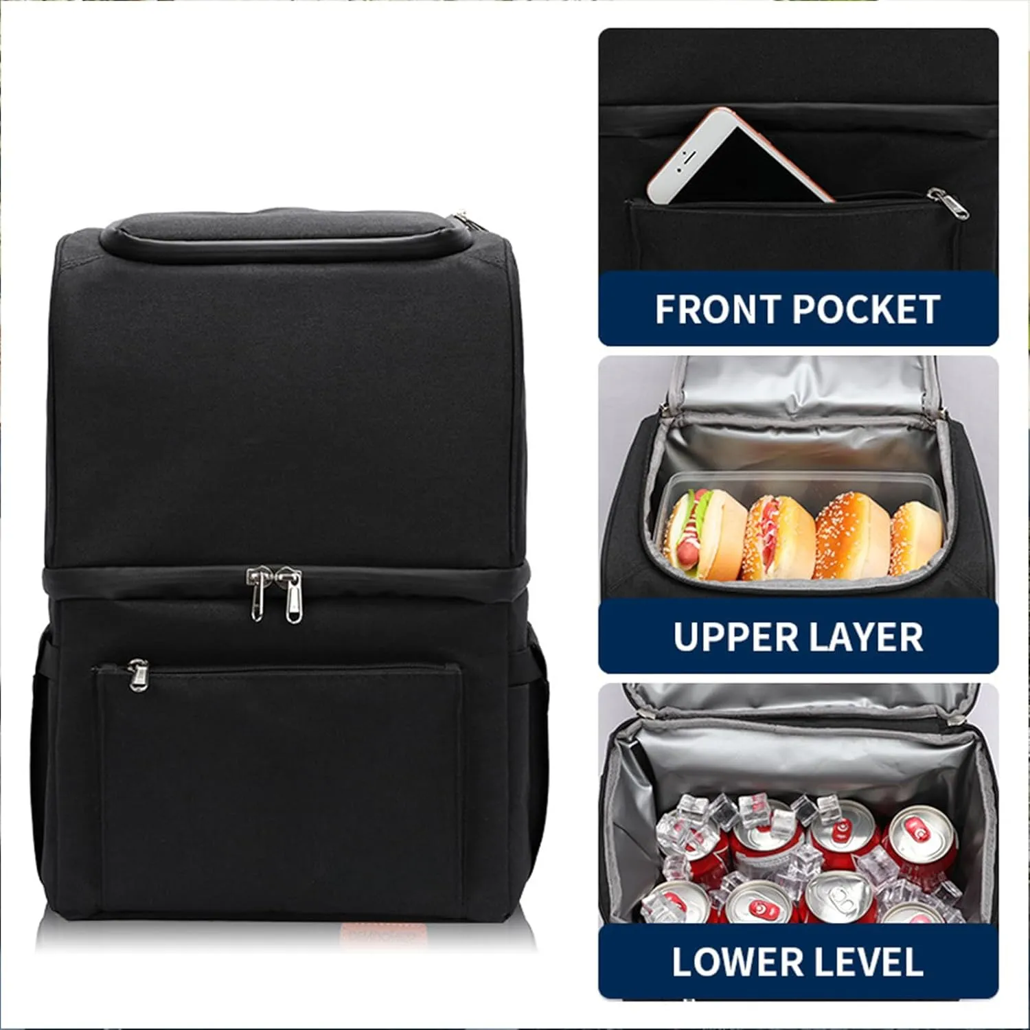 Car Camping Coolers for Acura Legend/NSX/RL/RLX/RSX/SLX/TL/TSX/Vigor, Waterproof Portable Cooler, Leak Proof Picnic Insulated Bag, Ultra-Light Premium Ice Chest Box,C-Gray