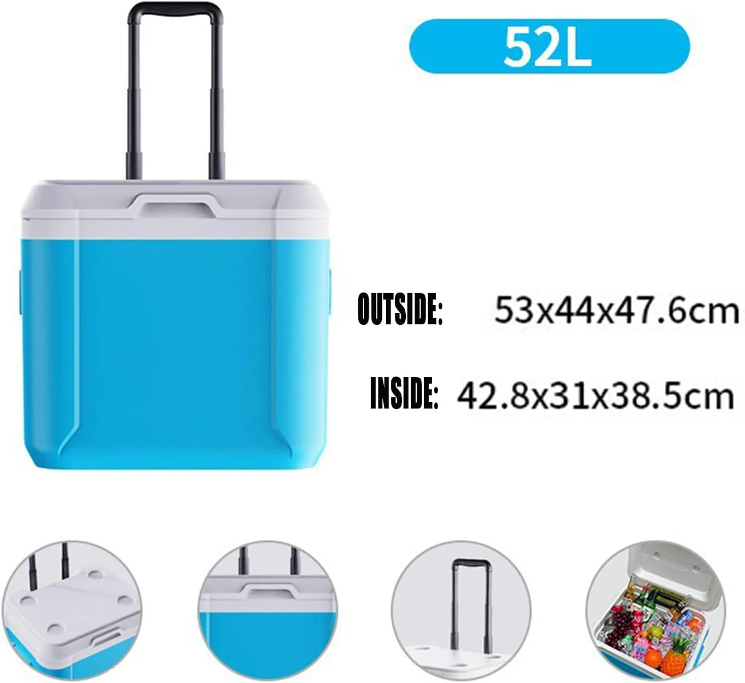 Car Camping Coolers for BMW 1 Series/2 Series/3 Series/4 Series/5 Series/7 Series, Leak Proof Cooler, Portable Lightweight Ice Chest Box, Compartments Waterproof Insulated Bag