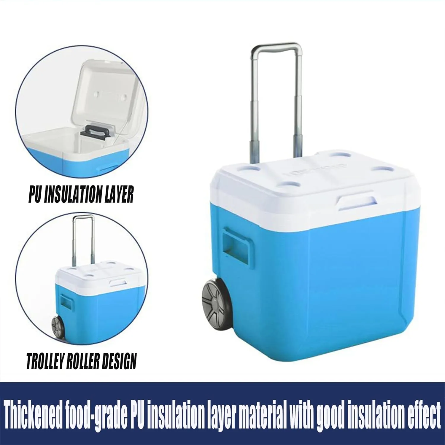 Car Camping Coolers for BMW 1 Series/2 Series/3 Series/4 Series/5 Series/7 Series, Leak Proof Cooler, Portable Lightweight Ice Chest Box, Compartments Waterproof Insulated Bag
