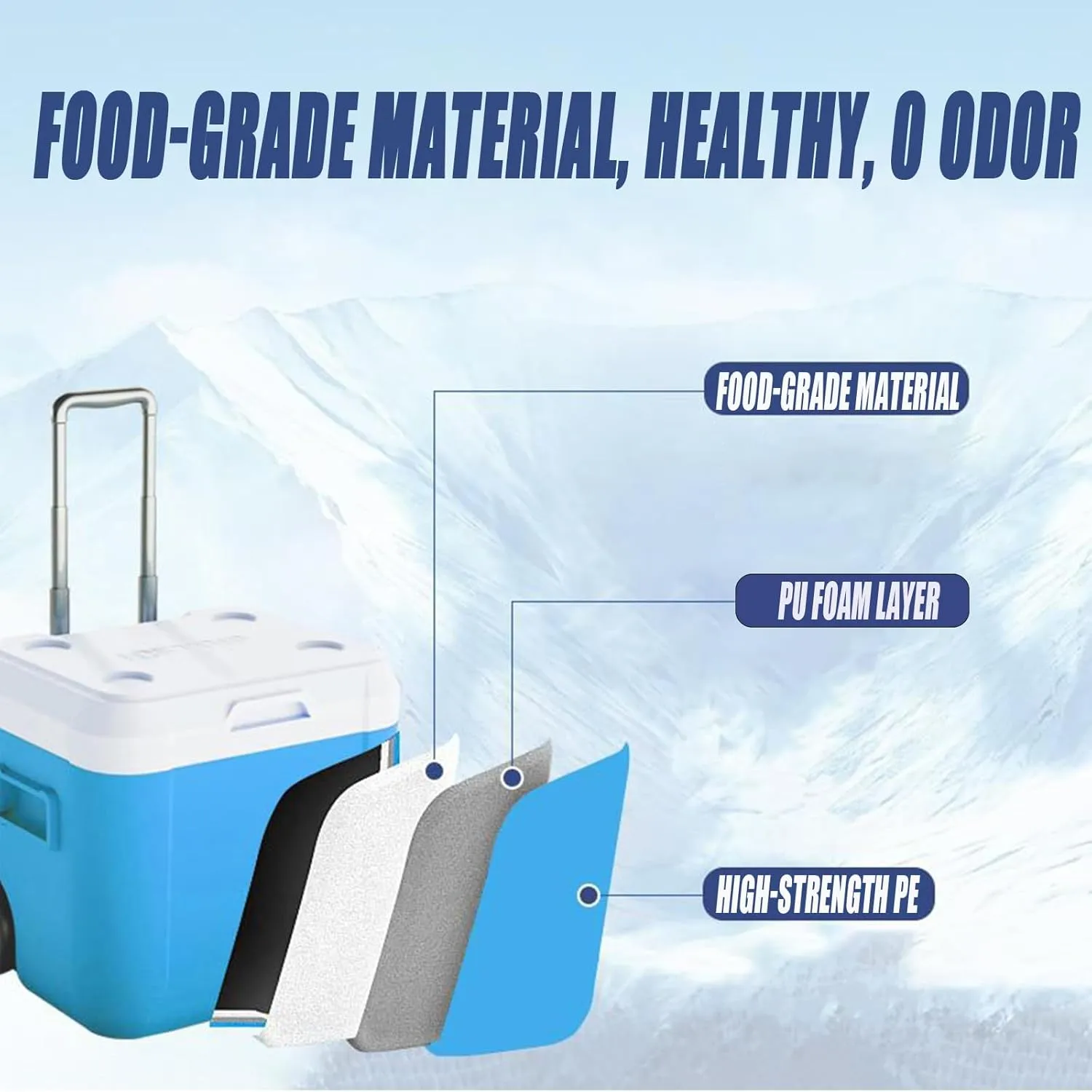 Car Camping Coolers for BMW 1 Series/2 Series/3 Series/4 Series/5 Series/7 Series, Leak Proof Cooler, Portable Lightweight Ice Chest Box, Compartments Waterproof Insulated Bag