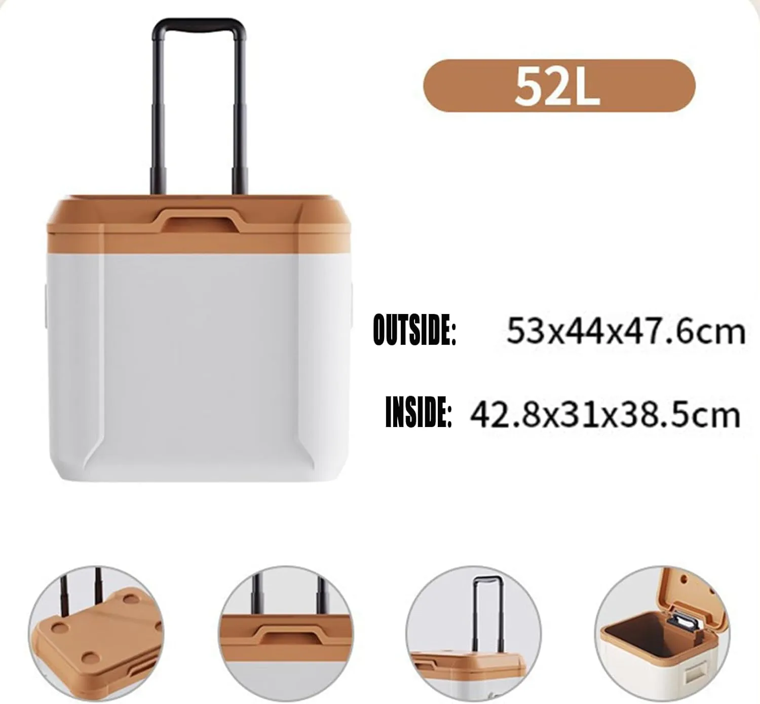 Car Camping Coolers for BMW 1 Series/2 Series/3 Series/4 Series/5 Series/7 Series, Leak Proof Cooler, Portable Lightweight Ice Chest Box, Compartments Waterproof Insulated Bag