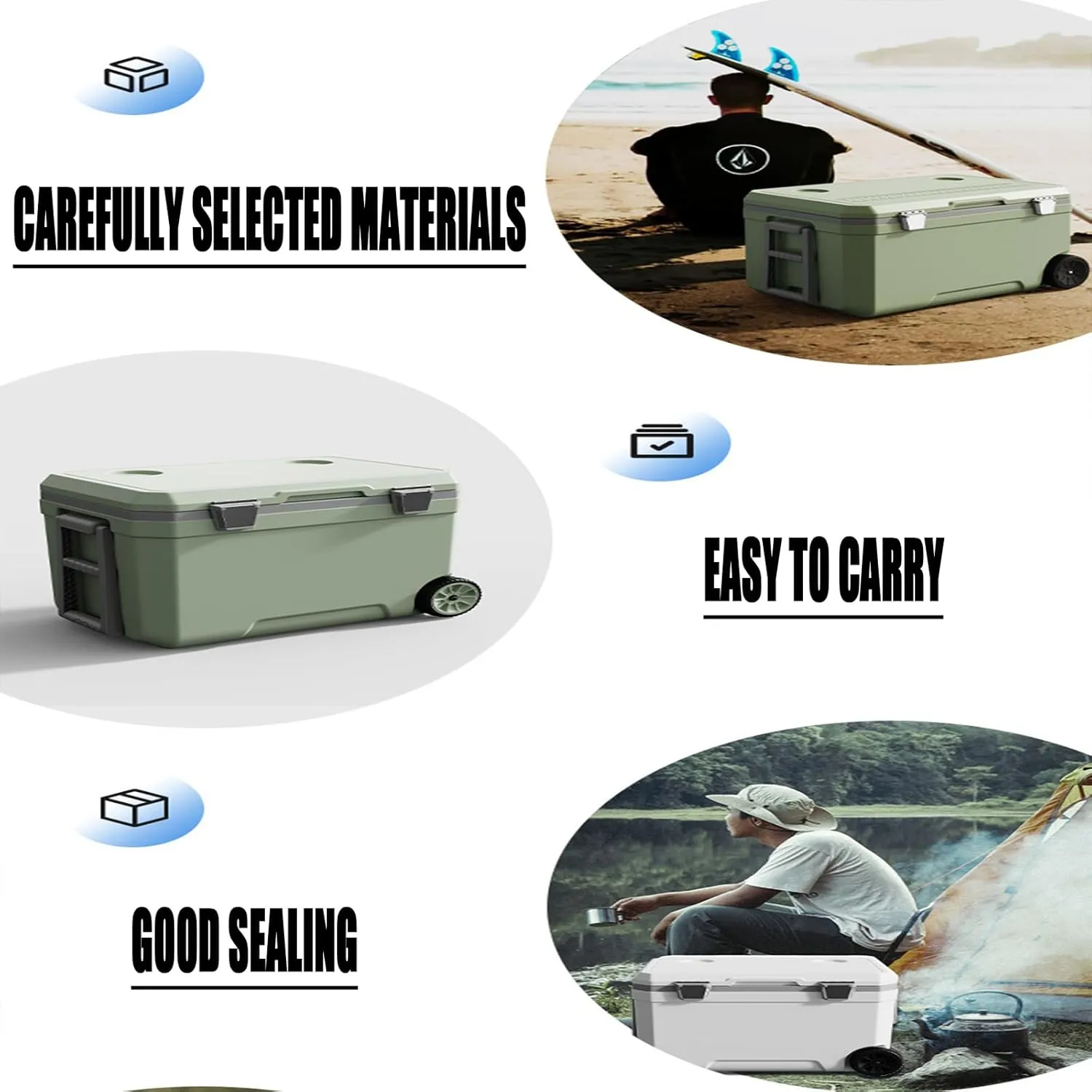 Car Camping Coolers for Ligier JS50/JS60/Myli/Pulse 4/Be Sun/Be Two/OptiMax/X-Pro/X-Too, Waterproof Portable Cooler, Leak Proof Picnic Insulated Bag, Ultra-Light Premium Ice Chest Box