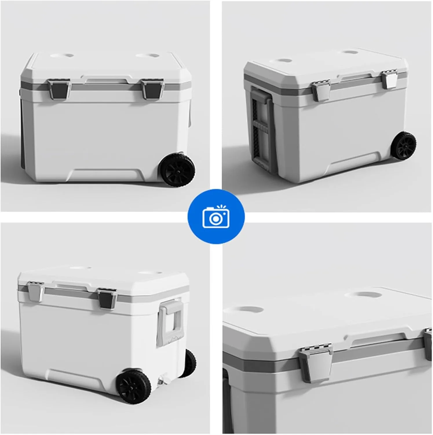Car Camping Coolers for XPENG G3/XPENG G6/XPENG G9/XPENG P5/XPENG P7/XPENG P9, Waterproof Portable Cooler, Leak Proof Picnic Insulated Bag, Ultra-Light Premium Ice Chest Box,C-Blue-70L