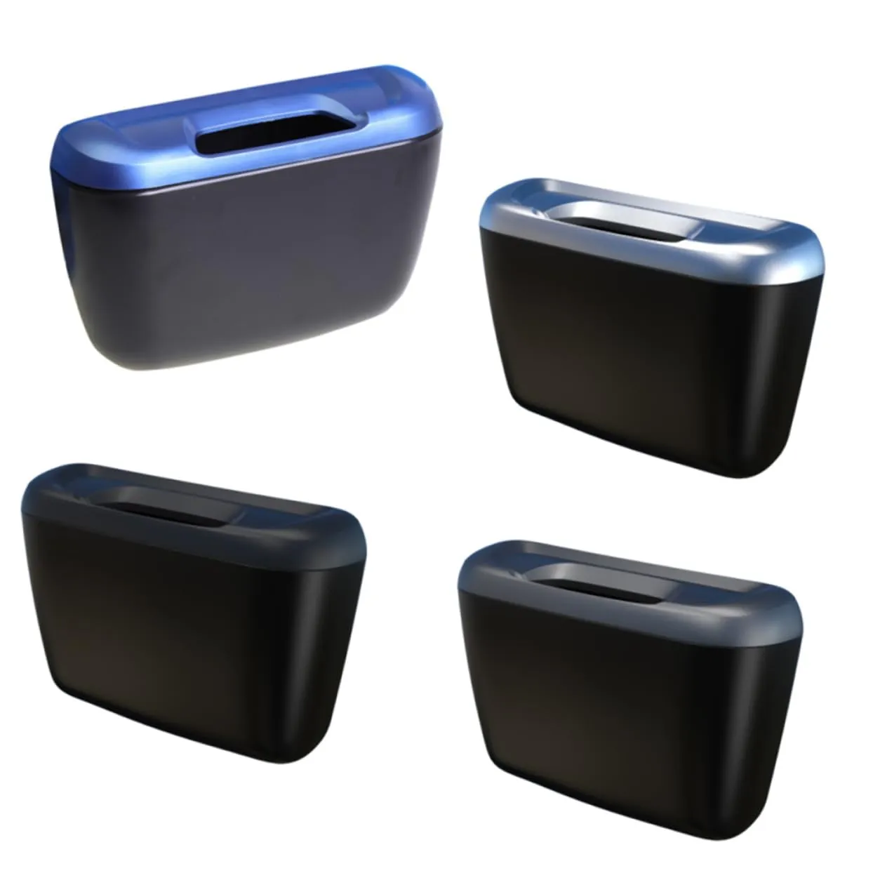 Car Trash Can Leak Proof Auto Cylindrical Garbage Can Storage Bag Black for Car Traveling Universal Fit