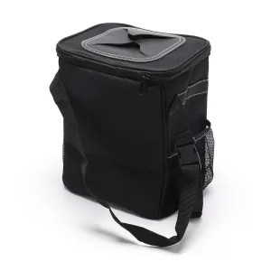 Car Trash Can with Lid, Rear Seat Suspension Car Bin, Collapsible Multipurpose Automotive Trash cans, Leakproof Waterproof Automotive Organizer and Storage Bag, for Sedan Truck SUV (Black)