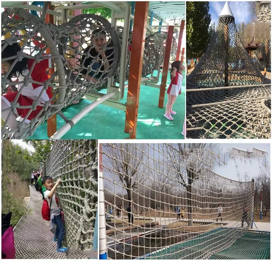 Cargo Net for Kids Climbing Netting Outdoor Playground Rock Structures Swing Sets Climb Safety Net Rope Ladder Netting Cargo Climbing Net Hammock Safety Net Dia 6mm (Size : 2X5m/6.6X13.4ft)