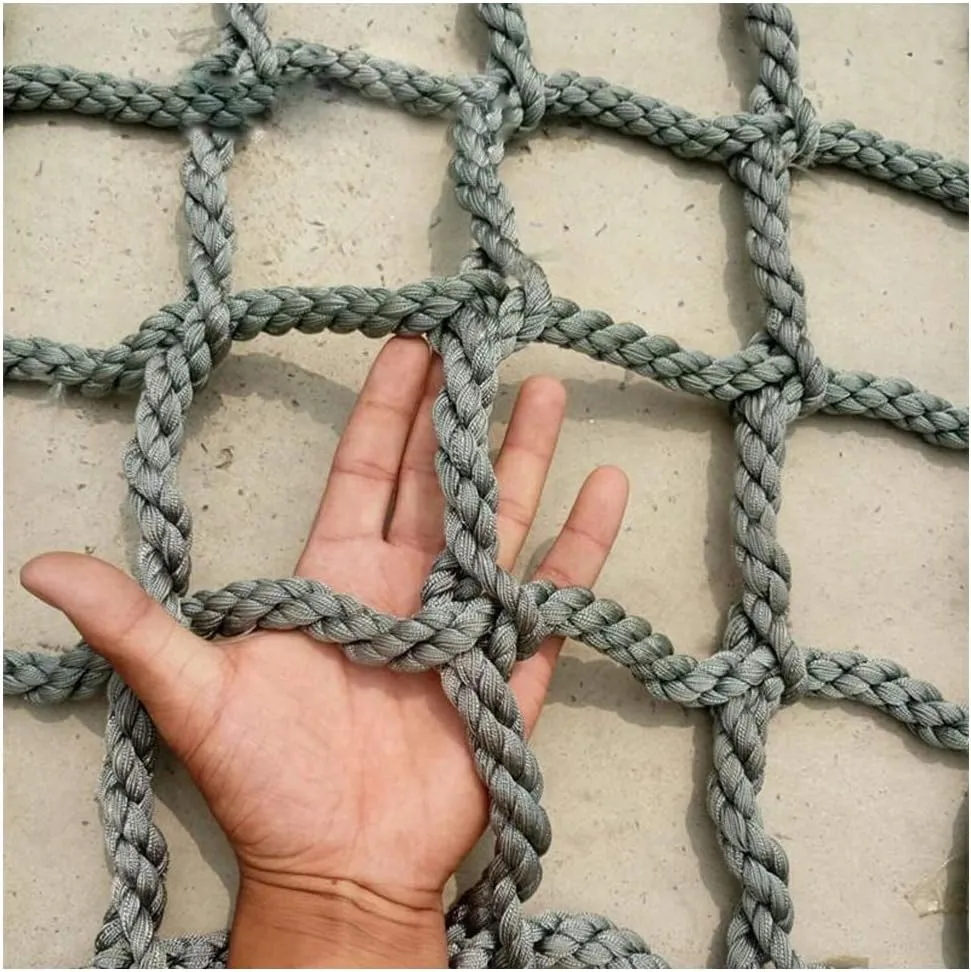 Cargo Net for Kids Climbing Netting Outdoor Playground Rock Structures Swing Sets Climb Safety Net Rope Ladder Netting Cargo Climbing Net Hammock Safety Net Dia 6mm (Size : 2X5m/6.6X13.4ft)