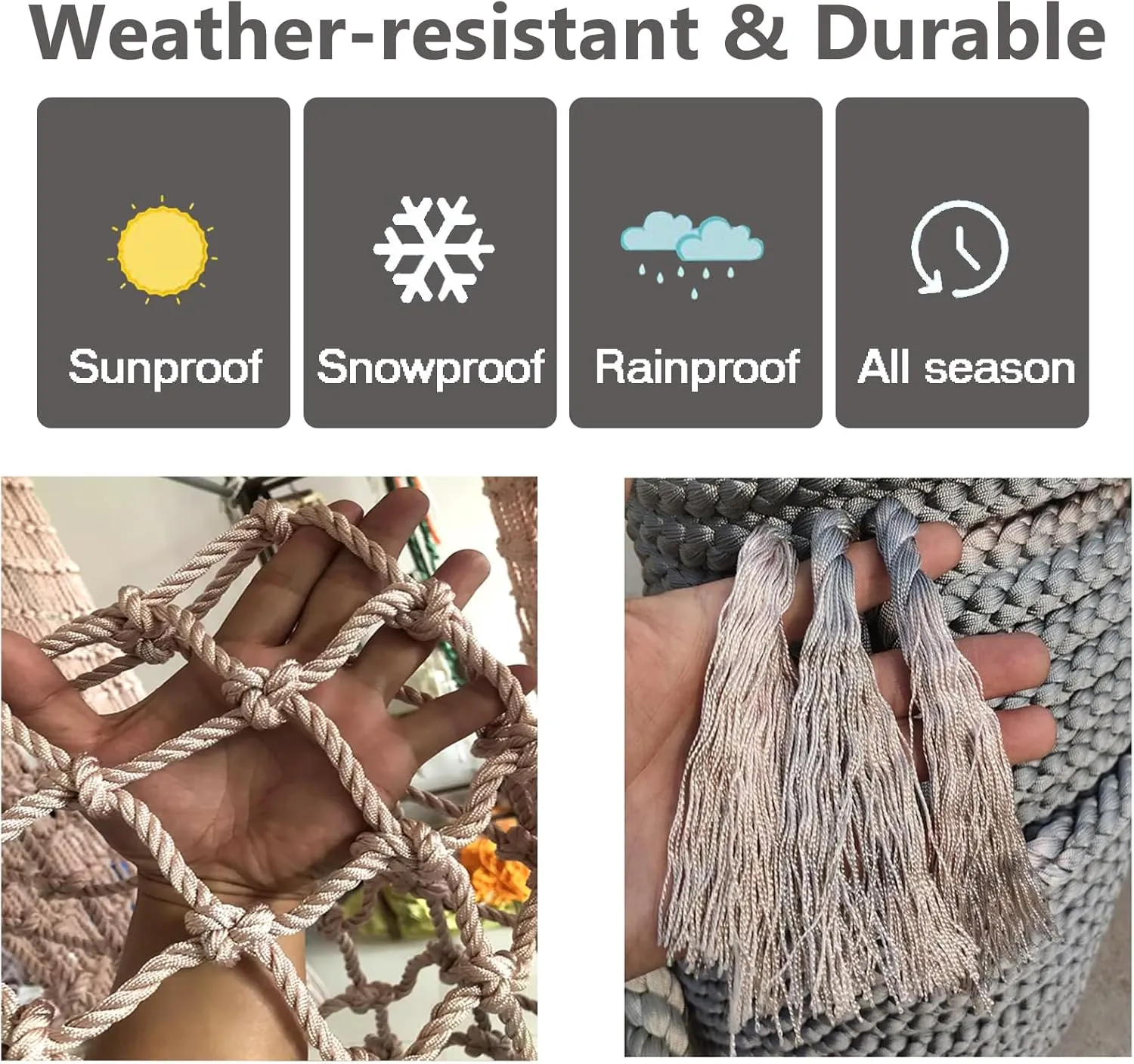 Cargo Net for Kids Climbing,Rope Netting Climbing Net Playground Kids Outdoor Climb Safety Netting Child Rock Ladder Wall Frame Protective Net,24.6 * 31.2ft