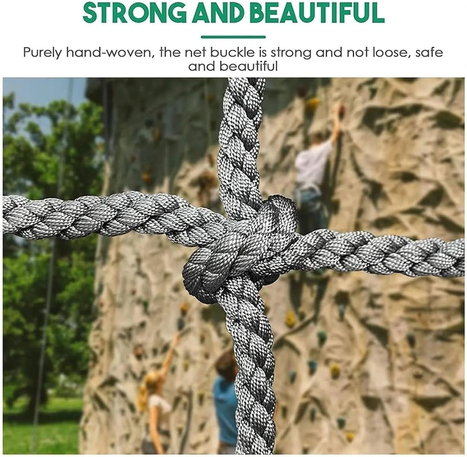 Cargo Net,Heavy Duty Climbing Net Playground Net,Rope Ladder Afety Protection Net for Indoor & Outdoor,Treehouse,Gyms(Size:5x5m/16.4x16.4ft)