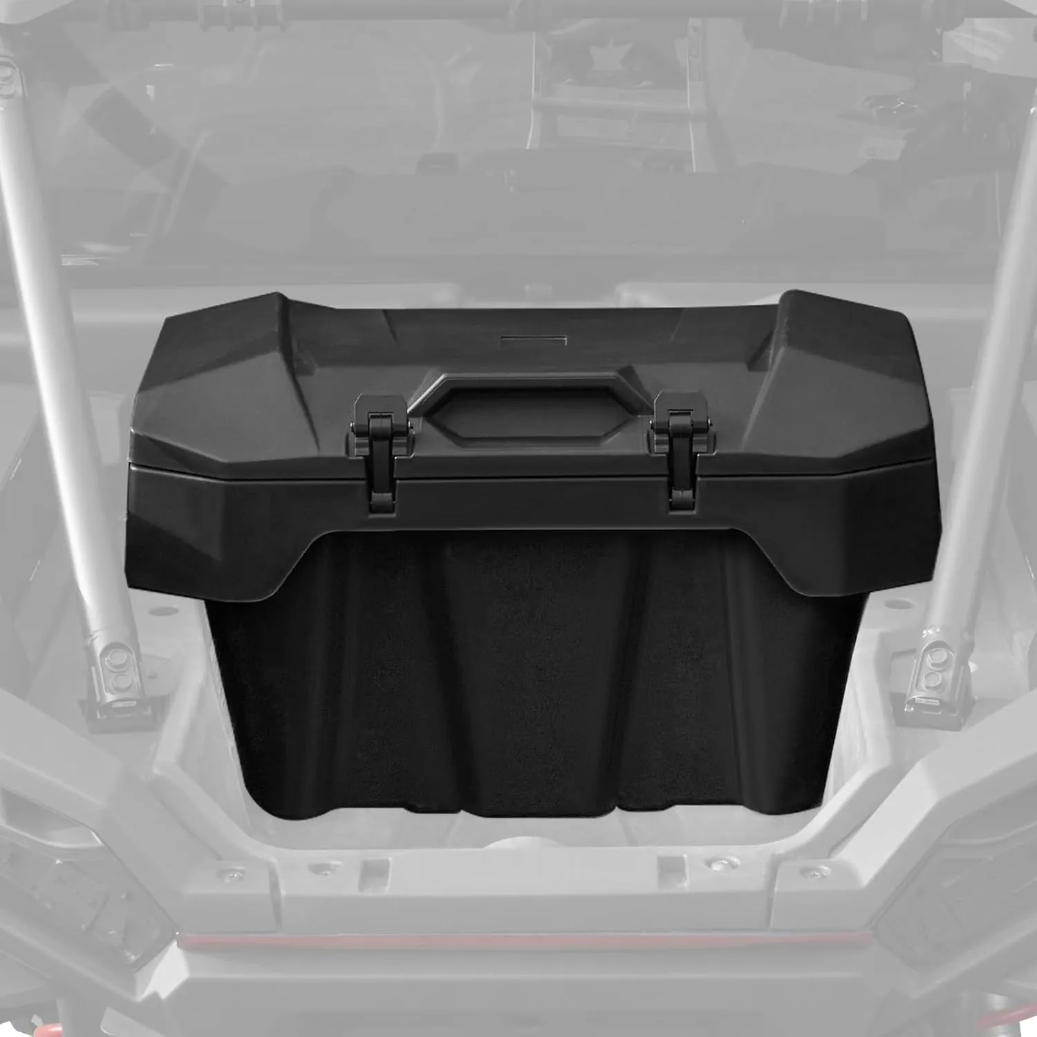 Cargo Storage Box for Polaris RZR XP 4 1000 2024, Forward Cargo Storage Bin 82 QT Polypropylene for Polaris RZR XP 1000 2024 Accessories Waterproof, Replace OEM #2889611 Black