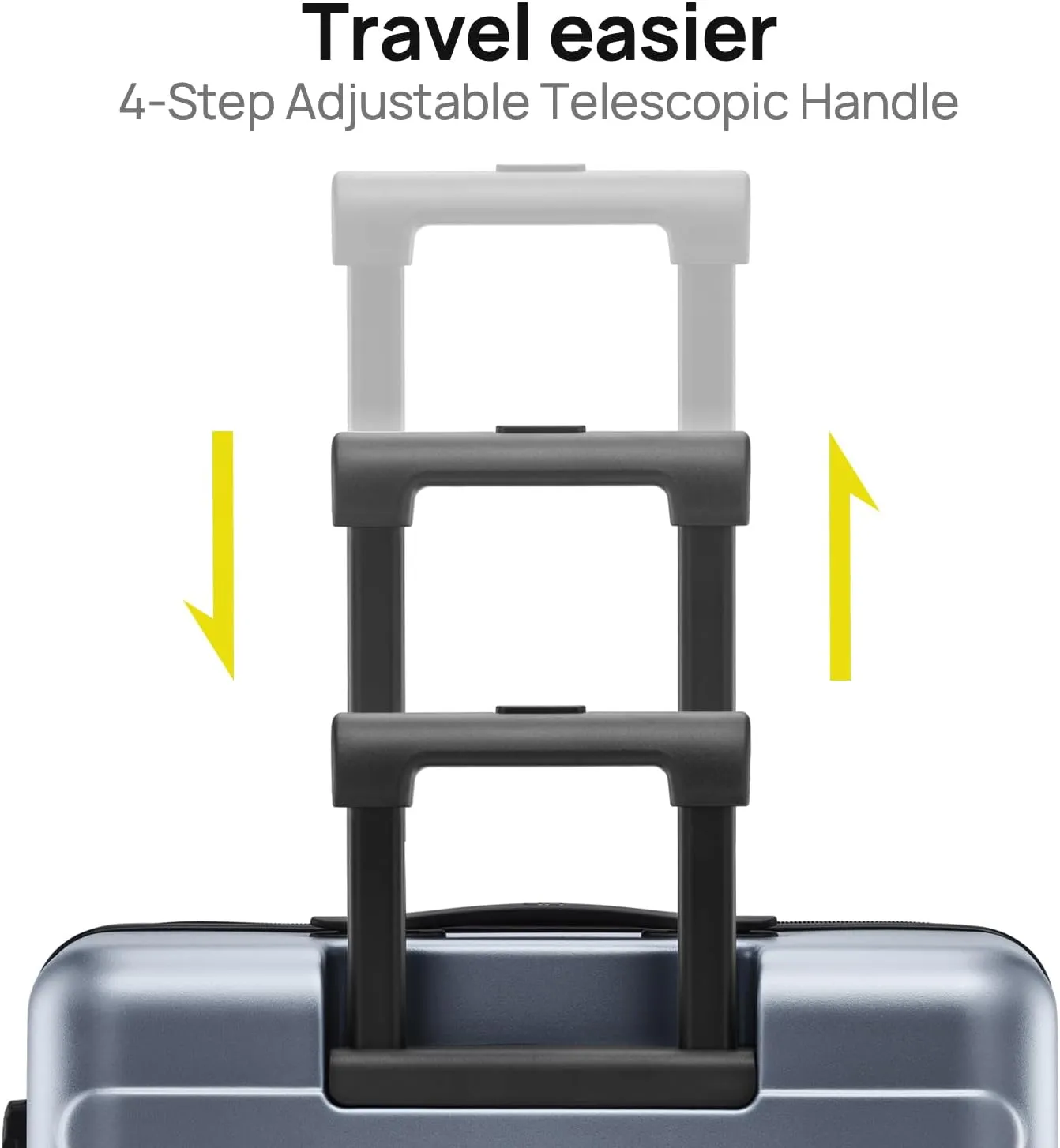 Carry On Luggage 22x14x9 Airline Approved, 20 Inch Luggage with Smooth Spinner Wheels, Lightweight, Hard Shell PC Suitcase Carry-On, Travel Luggage, TSA Approved (Grey, Rhine Basic)