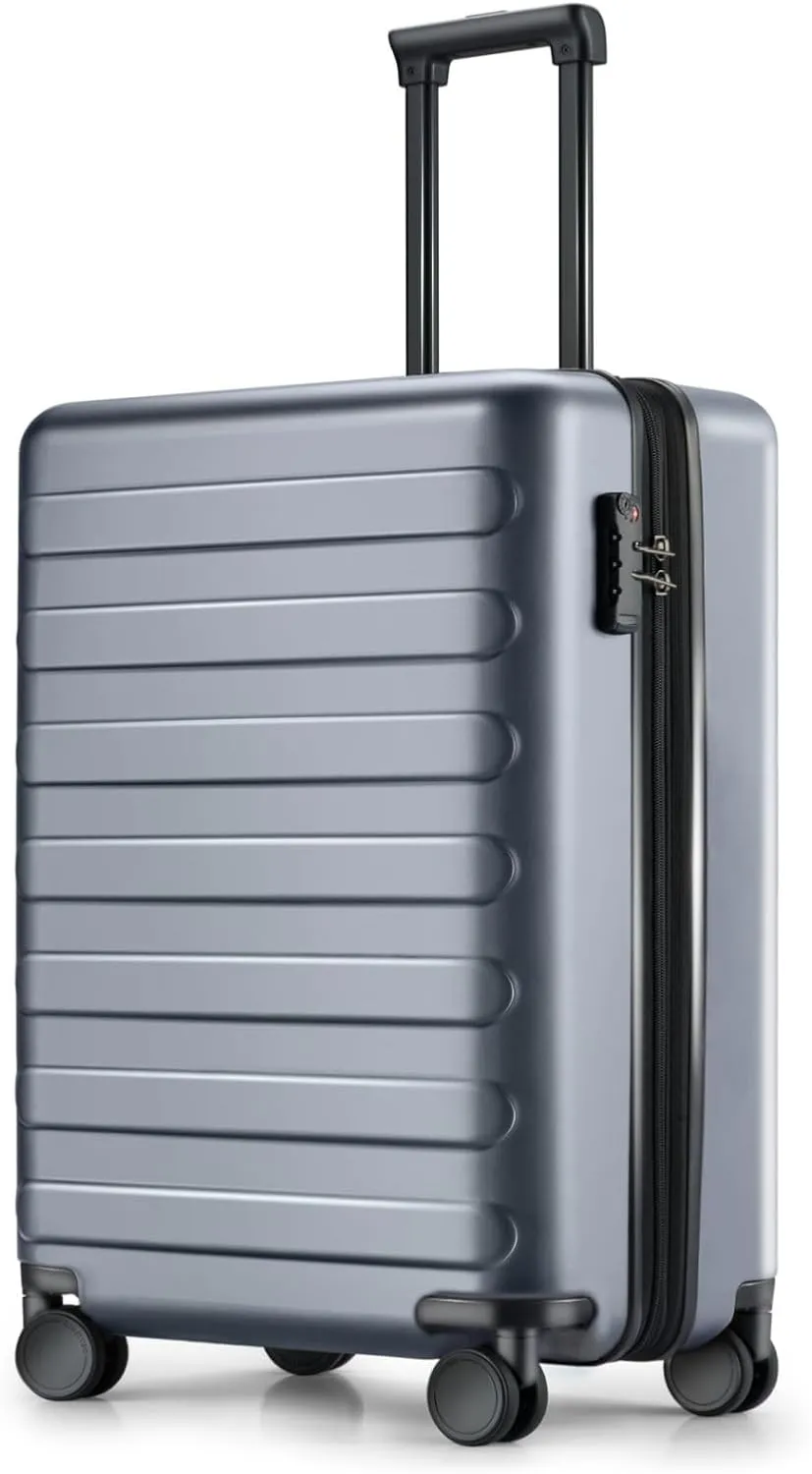 Carry On Luggage 22x14x9 Airline Approved, 20 Inch Luggage with Smooth Spinner Wheels, Lightweight, Hard Shell PC Suitcase Carry-On, Travel Luggage, TSA Approved (Grey, Rhine Basic)