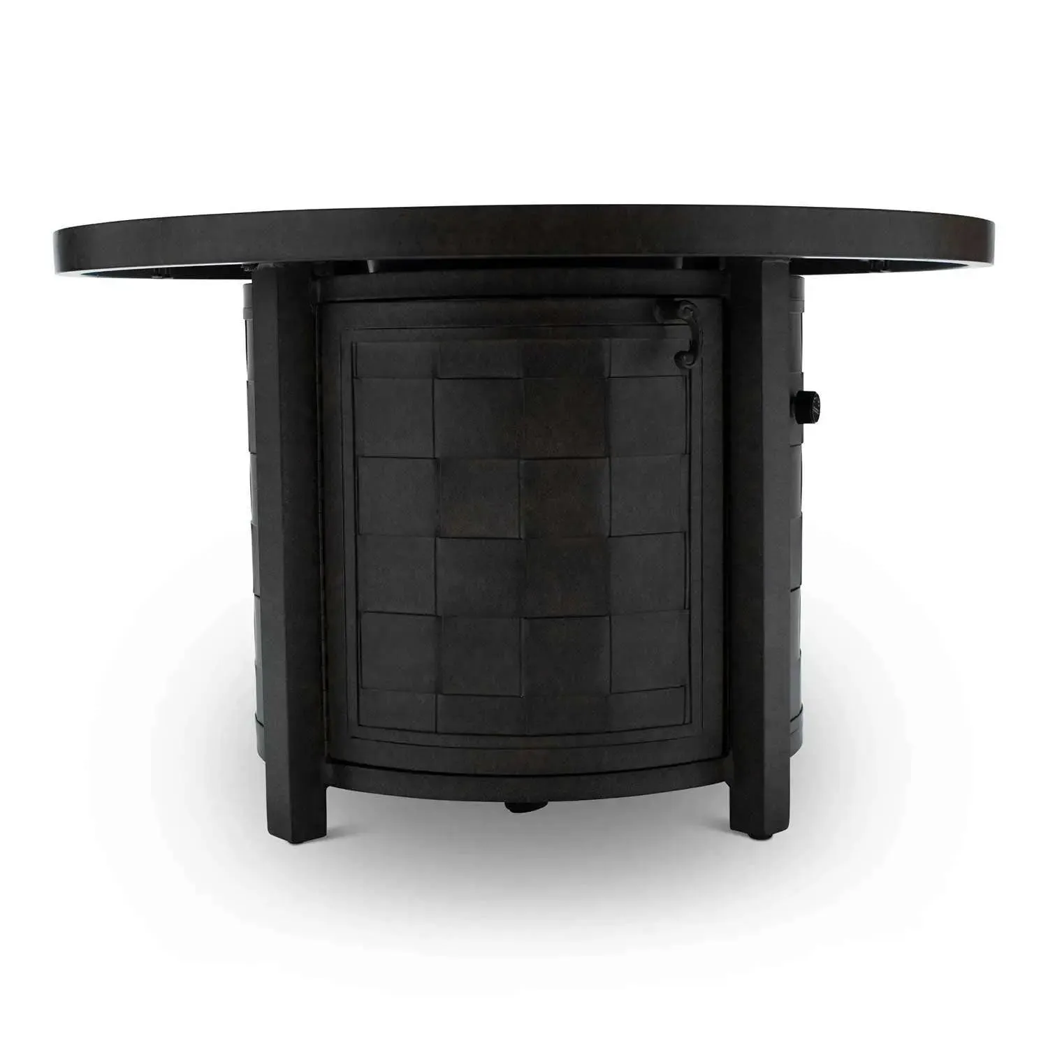 Castelle Classical 40" Round Fire Pit with Forged Top and Antique Dark Rum Finish