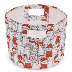 Cat Canvas Storage Bin