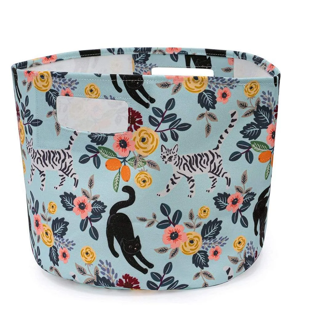 Cat Canvas Storage Bin