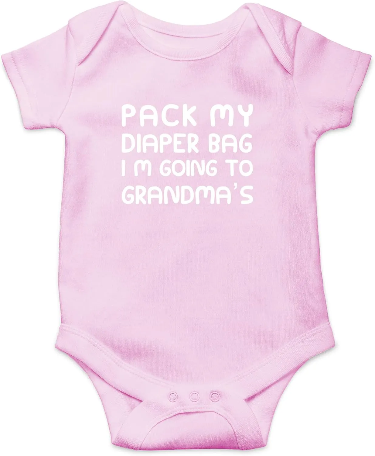 CBTwear Pack My Diaper Bag, I'm Going To Grandma's House Baby Bodysuit - Cute Newborn Unisex Clothing