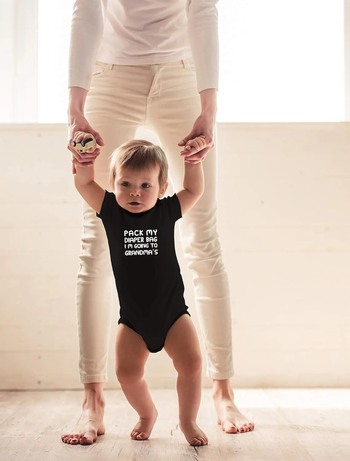 CBTwear Pack My Diaper Bag, I'm Going To Grandma's House Baby Bodysuit - Cute Newborn Unisex Clothing