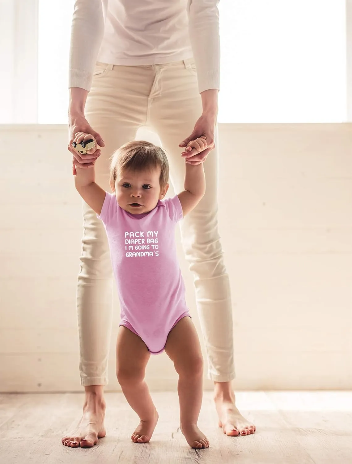 CBTwear Pack My Diaper Bag, I'm Going To Grandma's House Baby Bodysuit - Cute Newborn Unisex Clothing
