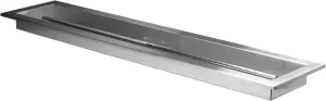 Celestial 36" x 6" Commercial Grade Linear Drop-in Fire Pit Pan w/Burner, 16 Gauge Stainless Steel, 65,000 BTU, Beveled Lip for Extra Strength, Natural Gas or Propane, for DIY Outdoor Gas Fire Pits