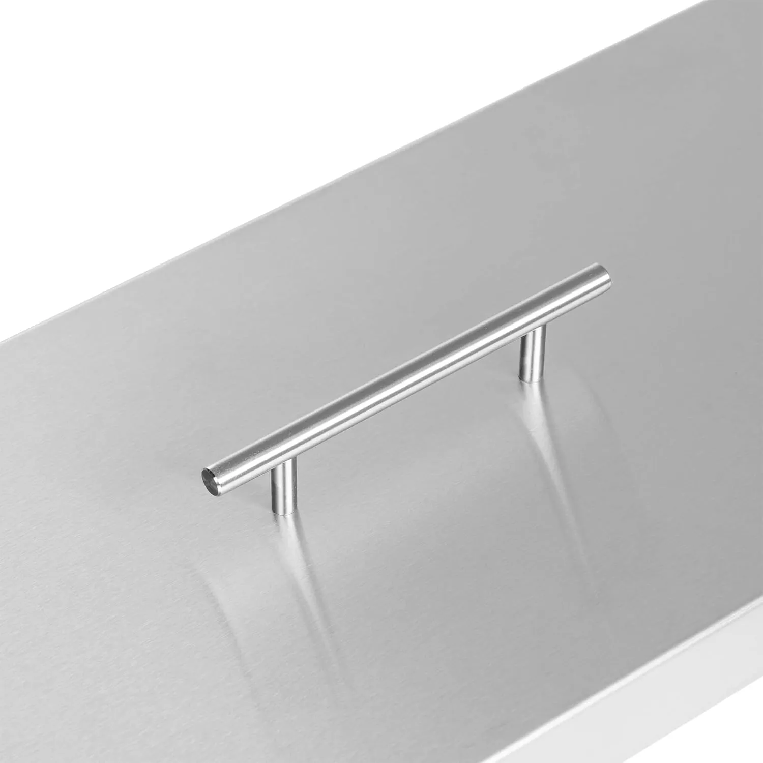 Celestial Fire Pit Cover for 30”x6” Linear Burner Pan (33" x 9" Actual Size), Commercial Grade, Stainless Steel, Reinforced Wrapped Edge