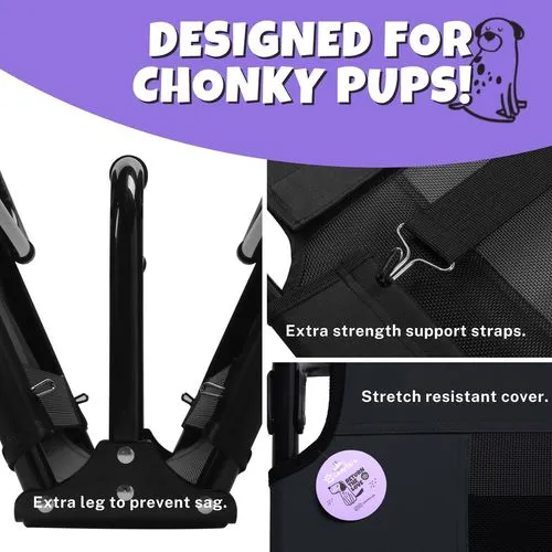 Charlie's - Adventure Foldable Travel Pet Cot 107x61x20cm - Large - Black