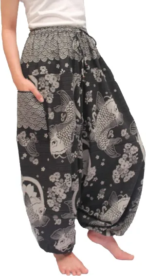ChiangmaiThaiShop 100% Cotton Baggy Boho Aladin Yoga Harem Pants