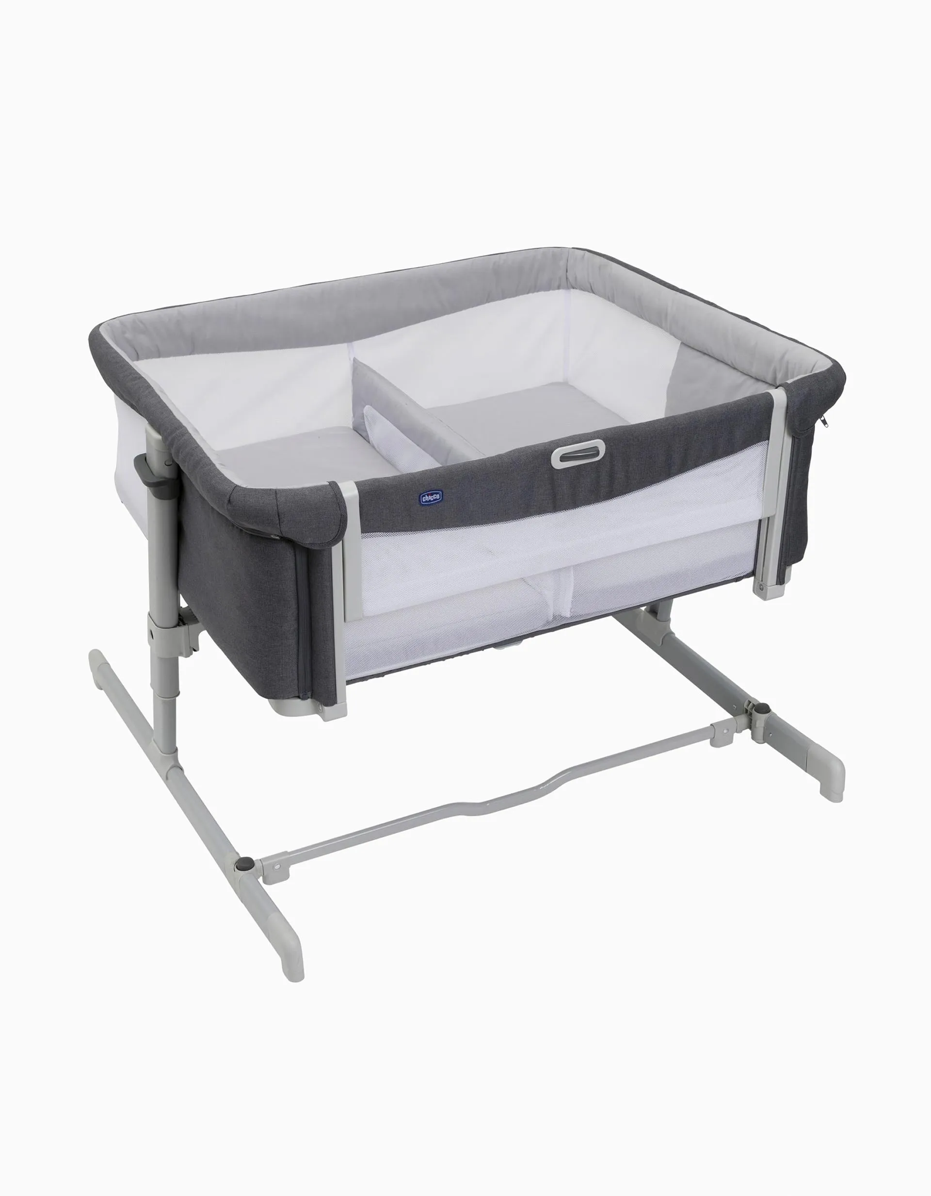Chicco Next 2 Me Twins Magnet Grey Cot