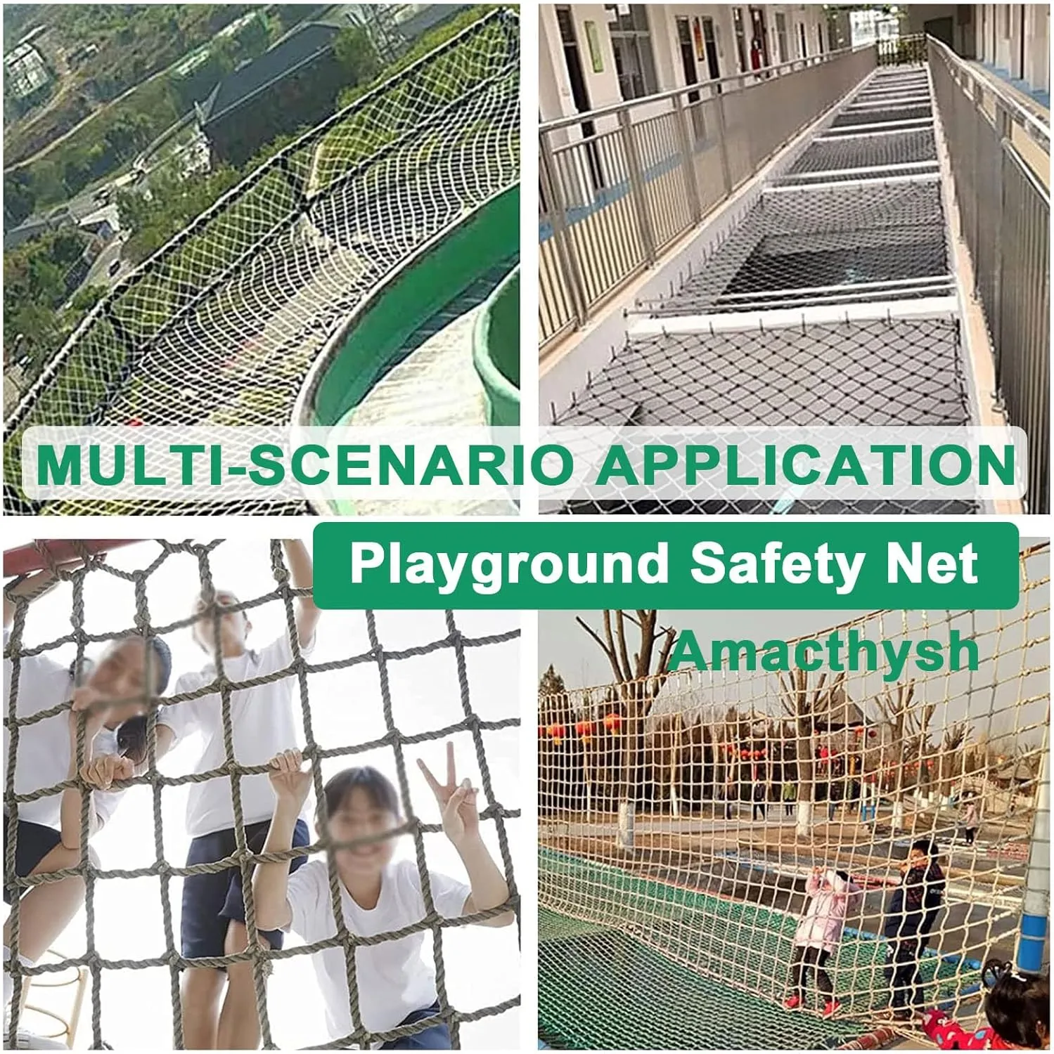 Child Adults Playground Climbing Netting Cargo Climbing Net Outdoor Treehouse Truck Trailer Nets Heavy Duty Swings Net Safety Net,255.91 * 374.02 inch