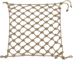 Child Safety Net Netting Heavy Duty Pond 1 * 3M Natural Thick Jute String Hemp Rope Decorations Nets Plant Climbing Decorative Netting (Color : 10mm*10cm, Size : 2x4m(6.56X13.12ft))