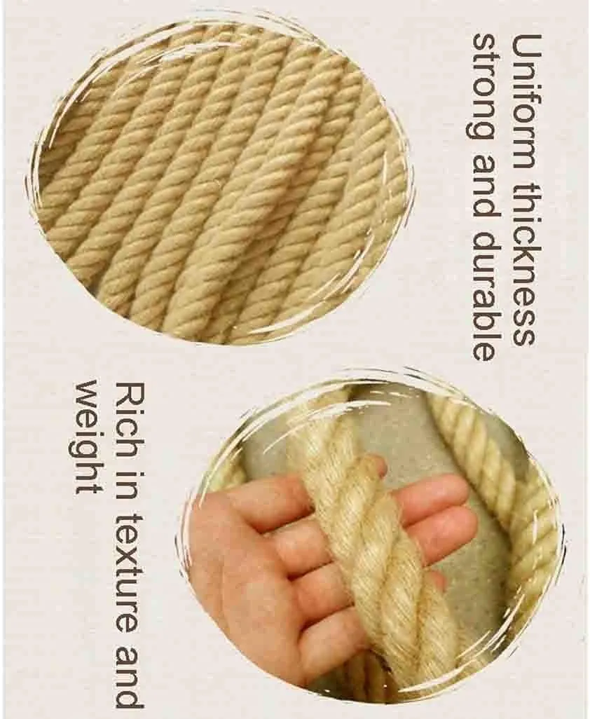 Child Safety Net Netting Heavy Duty Pond 1 * 3M Natural Thick Jute String Hemp Rope Decorations Nets Plant Climbing Decorative Netting(10mm-10cm,3x5m(9.84X16.4ft))