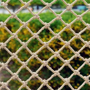Children Outdoor Indoor Climbing Net, Kids Safety Nets Hemp Rope Net Cargo Rope,Playground Climbing Net for Kids,Cargo Trailer Netting Indoor Decoration(Size:1X2M(3X7FT))