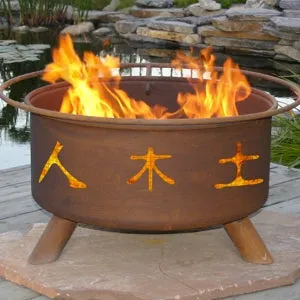 Chinese Symbols Outdoor Wood Burning Fire PIt - F103
