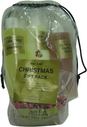 Christmas Drawstring Bag Equine Large