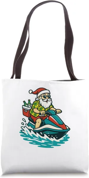 Christmas in July, Santa Claus, Personal Watercraft Tote Bag