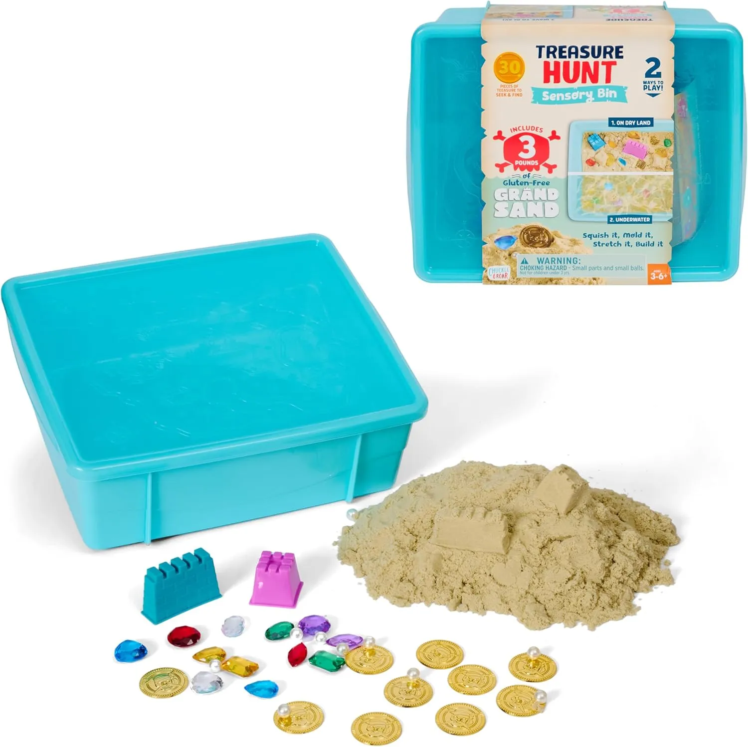 Chuckle & Roar Sensory Montessori Treasure Hunt Activity Bin